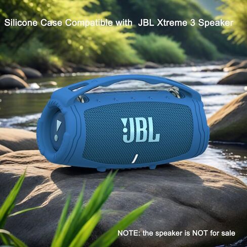 حافظة غطاء من السيليكون متوافقة مع مكبر صوت بلوتوث محمول JBL Xtreme 3، حافظة جلدية ناعمة لمكبر صوت بلوتوث JBL Xtreme 3 (جراب أسود لـ Xtreme 3) in Kuwait