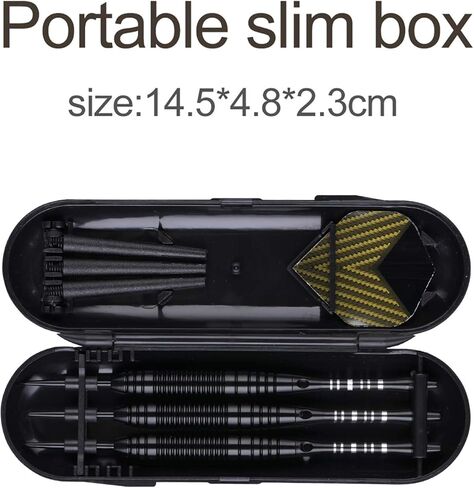 مجموعة رؤوس معدنية للسهام - 3 عبوات احترافية بوزن 22 جرامًا من السهام ذات الأطراف الفولاذية مع حقيبة رفيعة باللون الأسود والأرجواني والأزرق وأعمدة ألومنيوم 9 رحلات جوية و50 حلقة مطاطية ومبراة سهام واحدة و12 حلقة زنبركية in Kuwait