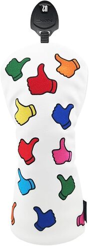 3pcs Golf Club Head Covers Thumbs Black or White Golf Club Covers or 1pc Synthetic Leadther Golf Head Cover Driver Headcover Fairway Wood Cover Hybrid Club Head Cover, Golf Head Covers for Most Brand in Kuwait