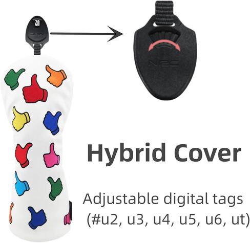 3pcs Golf Club Head Covers Thumbs Black or White Golf Club Covers or 1pc Synthetic Leadther Golf Head Cover Driver Headcover Fairway Wood Cover Hybrid Club Head Cover, Golf Head Covers for Most Brand in Kuwait