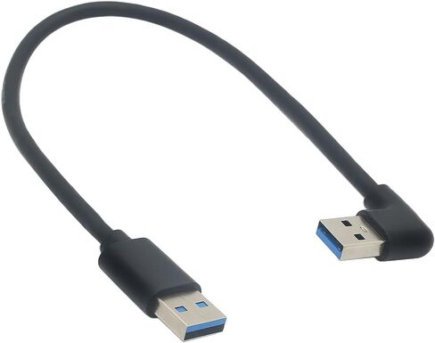 1ft 90 Degree USB Male to Male 5Gbps Data usb3.0 Right Angle USB a Cable Type-A Male to Straight 3.0 Type-A Male(Left 1ft) in Saudi Arabia