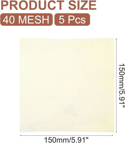 uxcell 5 حزمة شبكة نحاسية، 5.9 بوصة × 5.9 بوصة 20 شبكة نحاسية منسوجة سلكية نحاسية مرشح خشن كثيف شبكة شاشة تصفية لأداة شاشة الإشارة غير المغناطيسية DIY ملء النسيج in Kuwait