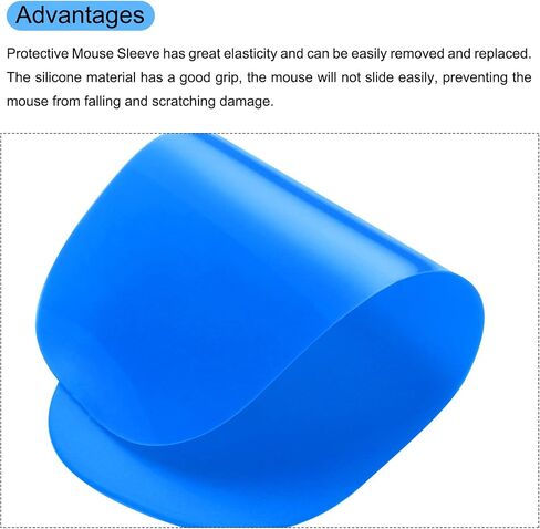 MECCANIXITY Silicone Mouse Cover Protective Skin, Anti-Drop and Wear-Resistant Silicone Case Cover Protective Mouse Sleeve Black in Saudi Arabia