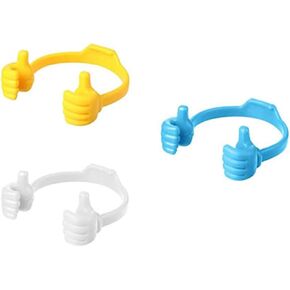 3 Pack Thumbs up Cell Phone Holder Lazy Phone Stand for Desk Desktop Smart Cell Mobile Phone Tablets – Universal Adjustable Flexible