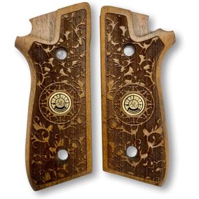 Taurus Grips - Ethnic Brown Wooden Grips for PT59, PT92, PT99, PT100, PT101, PT917