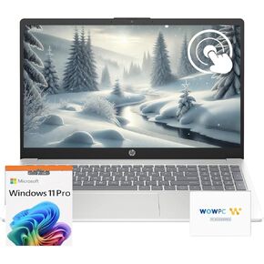 HP 15.6" Touchscreen Laptop with 1 Year Microsoft Office Suite, 64GB RAM, 2TB SSD, 10-Core Intel Core i5-1235U, Fast Wi-Fi 6, Long Battery Life, Windows 11 Pro, w/WOWPC Recovery USB