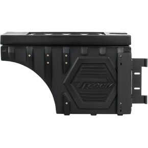 Tecoom Truck Bed Toolbox Lockable Waterproof Truck Bed Storage Box Fit for Ford F150 Driver Passenger Side Double Layer Swing Wheel Well Tool Box for Truck Trunk Storage Organizer, 20L/5.28Gal, Black