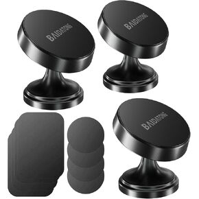 【3-Pack】 Magnetic Phone Holder for Car,Strong Magnet Car [6 Plate] Magnet Phone Mount Phone Holders for Your Car Magnetic 360° Rotation iPhone Magnetic Car Mount