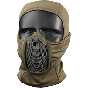 Tactical Airsoft Balaclava Mesh Mask Hood Headwear Ninja Style Mouth Protection for Airsoft Paintball