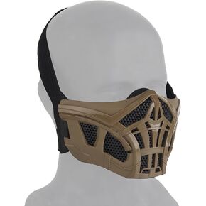 Half Masks Airsoft Paintball Scorpion Half Mask Protective Face Gears Tactical Shooting Cosplay Costume for Men Aldults