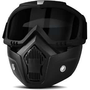 Airsoft Mask Protective Full Face Tactical Mask for CS Airsoft Shooting Halloween Cosplay Cycling Party,Adjustable Windproof Outdoor Anti-Fog Face Mask