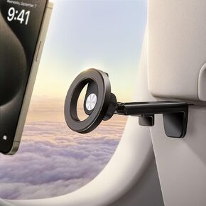 Magnetic Airplane Phone Holder for Travel Essentials - PhoneHolder for Airplane Seat, Car & Home with MagSafe Compatibility, Compatible with iPhone 16/15/14 & Android