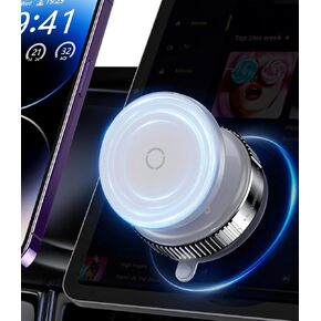 CloudValley 360° Adjustable Magnetic Car Phone Holder with Rotating Suction Cup,[Magsafe Compatible] Car Phone Mount for iPhone & Android, Strong Vacuum Suction for Dashboard & Windshield,Black