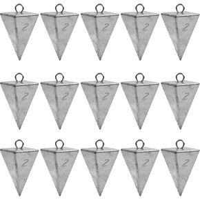 OROOTL Pyramid Sinkers Fishing Weights Kit 1oz-8oz Bullet Fishing Sinkers Weights Surf Fishing Pyramid Weights for Saltwater Freshwater Fishing Gear Tackle