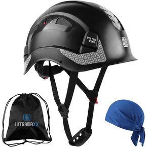 Safety Helmet Hard Hat, ANSI Z89.1 Approved Lightweight Vented Work Helmet, 6-Point Adjustable Ratchet Suspension Hardhat Ideal for Industrial and Construction