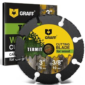 4 1/2 Inch Cut Off Wheel for Wood, Laminate, Plastic - Angle Grinder Wood Cutting Disc 4.5 Inch - Tungsten Carbide - GRAFF Termit 115 mm