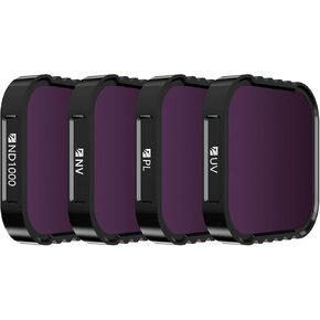 Freewell ND1000, NV, PL, UV - 4Pack Camera Lens Filter Compatible with Hero12, Hero11, Hero11 Mini, Hero10, Hero9 Black