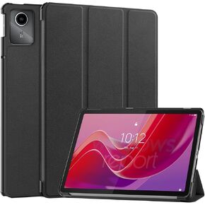 بالنسبة إلى Lenovo Tab M11 Case ، قذيفة صلبة عالية الجودة ، خفيفة الوزن ، PU ، مقاومة للخدش ، أسود لـ Lenovo Tab M11 Tablet 11 Inch Black