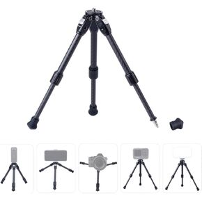 Carbon Fiber Tripod with 3-Stage Angle Adjustment, Retractable Lightweight Handheld Stand for DSLR Mirrorless Camera Vlogging – 1/4" Screw & Snow-Ready Spiked Feet-62027
