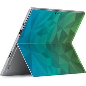 MightySkins Skin Compatible with Microsoft Surface Pro 8 - Blue Green Polygon | Protective, Durable, and Unique Vinyl Decal wrap Cover | Easy to Apply and Change Styles | Made in The USA