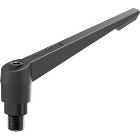 Clamping Lever Handles, M16 x 70mm Male Thread, Adjustable Quick Release Locking Rotating Screw Bolt Stud Knobs Apply for Lathe Machinery, Black