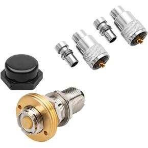ANINA NMO Connector NMO إلى UHF PL259 Coax Adapter Kit Low Loss Assembly PL259 Coaxial Connects UHF Male Solder Colld