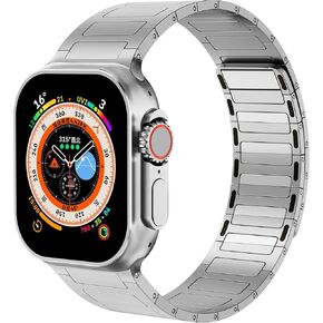 Magnetic Band Compatible with Apple Watch Bands 49mm 46mm 45mm 44mm 42mm for men Women Sport Business Stainless Steel Strap for iWatch Ultra 2 Ultra Series 10 9 SE 8 7 6 5 4 3 2 1