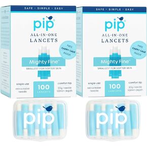 Pip Lancets - 200 Count Value Pack - 30G x 1.0MM - Blue