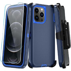 حالة الهاتف لـ iPhone 12 Pro Max Case مع حامي شاشة HD ، ومكافحة الصدمات الثقيلة والغموض المضادة للهاتف و Cover Cover Cover for iPhone 12 Pro Max (6.7 '') (purpleskyblue)