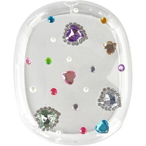 for Airpod Max Case Cover, 3D Colored Gemstone Diamond Design,Girly Ladies Clear Soft Cartoon Ear Buds Protective for Airpod Max Ear Covers