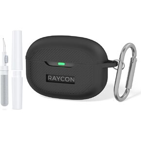 for Raycon Everyday Earbuds Case Cover with Cleaner Kit, Premium Protective Soft Silicone Cover with Keychain Compatible with Raycon Everyday Earbuds 2024 Edition(Blue)