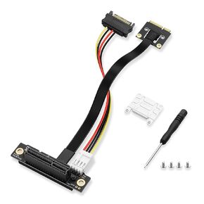 SinLoon Mini PCIE Wireless Network Card to PCIe X4 Extender Cable Mini-Pcie Male to PCI-E X4 Female Riser Cable 20CM