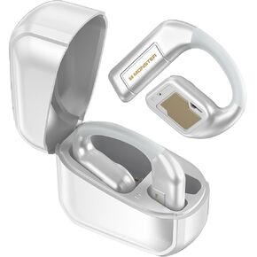 سماعات الرأس Open Open Ear AC310 ، Bluetooth 5.4 سماعات أذن لاسلكية مع صوت Hifi ، سماعات أذن مفتوحة مع 60 ساعة ، مكالمة واضحة ، أدوات تحكم تعمل باللمس ، وسماعات الرأس اللاسلكية IPX5 (بيضاء)