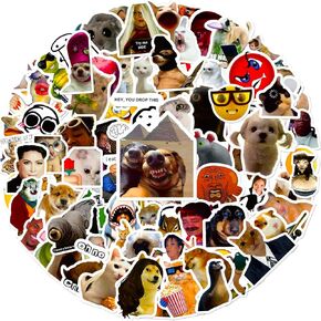 100 Pieces Funny Meme Stickers, Cute Internet Meme Stickers Waterproof Vinyl Gifts for Phone, Water Bottle, Luggage, Laptop, Adults Teens Kids