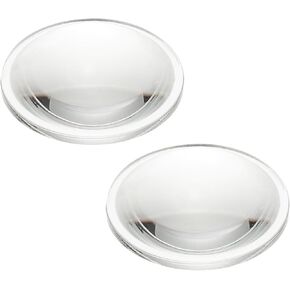 PATIKIL Diameter 50mm Flat Convex Lens, 2 Pcs Height 22mm High Borosilicate Glass LED Optical Convex Condenser Lens with Edge for Flashlight Car Bike Head Lamp Spotlight, Clear 3mm