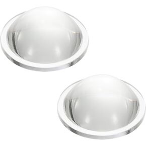 PATIKIL Diameter 50mm Flat Convex Lens, 2 Pcs Height 22mm High Borosilicate Glass LED Optical Convex Condenser Lens with Edge for Flashlight Car Bike Head Lamp Spotlight, Clear 3mm in Saudi Arabia