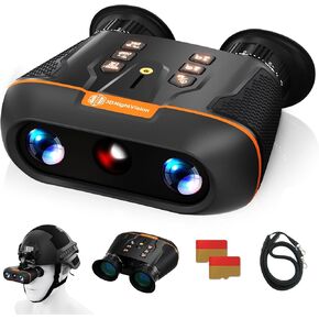 Night Vision Goggles Head Mounted 3D VR Night Vision Binoculars Wide FOV 58° with 3600mAh Rechargeable Battery,Save Photo Video,8X Digital Zoom for Camping