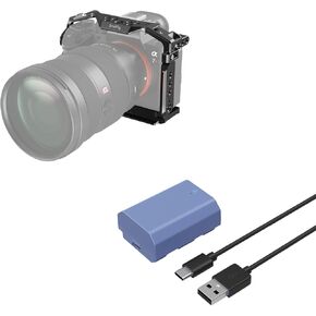 SmallRig Camera Cage for Sony A7R III, A7 III and USB-C NP-FZ100 Camera Battery