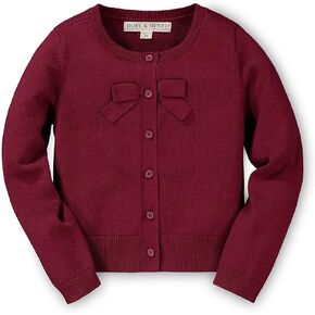 Hope & Henry Girls' Long Sleeve Bow Detail Cardigan Sweater in Kuwait