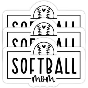 (3PCS) Coach Softball Sticker, Softball Decals, Softball Sport Stickers, Gift for Softball Players, Softball Team– Waterproof Vinyl Decal for Books Laptop Phones Tumblers Water Bottles3 x 2.3 Inch