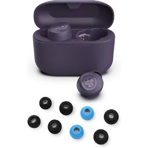 JLab Go Air Pop+ True Wireless Bluetooth Earbuds in Violet Plus Cloud Foam Mnemonic Earbud Tips
