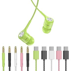 10 Packs of LWZCAM Wired Headphones with Microphones, Fits Most Type-C and 3.5mm Interface Devices