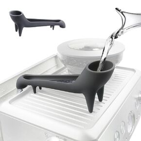Water Tank Funnel for Breville Espresso Machine Accessories, Water Tank Quick Access Espresso Long Funnel, Silicone Food Grade, for Coffee Maker with Water Tank at The Back (Black)
