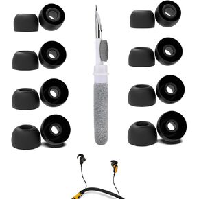 [8 Pairs] Replacement Ear Tips for DEWALT Jobsite Pro-X1, with 3 in 1 Cleaner Kit, Silicone Ear Tips (XS/S/M/L)