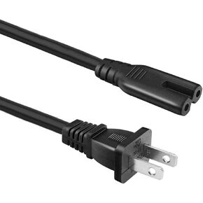 Speaker Power Cord 2 Prong AC Power Cable Charger Cord for Sony ULT Field 7/ BRAVIA 8 9/SRS-XP700/SRS-XP500/SRS-XV500/XV900 Wireless Portable Speaker Vizio M/V/S Series Sound Bar Power Supply 5FT
