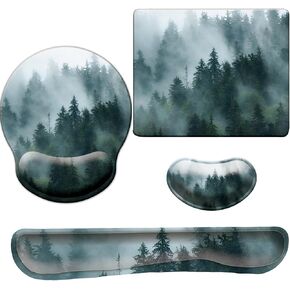 Mouse Pad with Wrist Support, Keybroad Wrist Rest, Square Mousepads