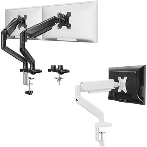 MOUNTUP Single Monitor Desk Mount Bundle Dual Monitor Desk Mount