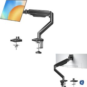 Monitor Desk Mount Fits 22-42'' Heavy Duty Widescreen + Monitor Arm Single for 13-32 inch, 4.4-19.8 lbs Computer Screens, Monitor Stand for Desk