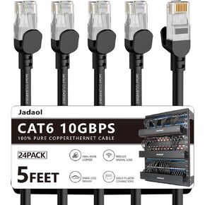 Jadaol Cat6 24AWG Round 5ft 24Pack