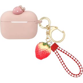 Wonhibo for Airpods Pro Case for Women Girls, Cute Kawaii Cover for Airpod Pro 2019 with Keychain (Mushroom)